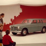 Detta är det första reklamfotografiet för Volvo som arrangerats av Bernt Lindström. Foto Bernt Lindström 1960-tal